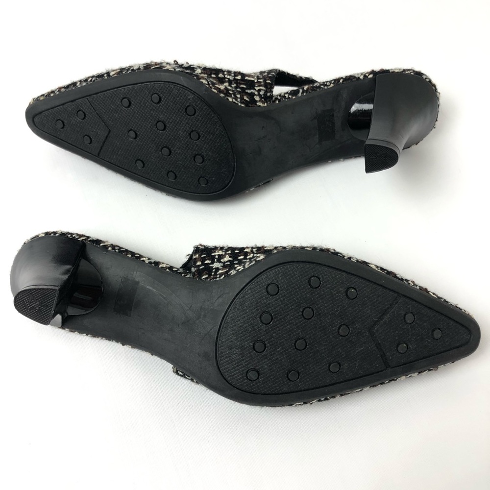 Lifestride Tweed Slingback Heels Black 7.5 - Picture 4 of 6